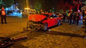 FOTO: Accident nocturn în Reghin