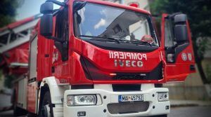 Bovină salvată de pompierii din Sighișoara