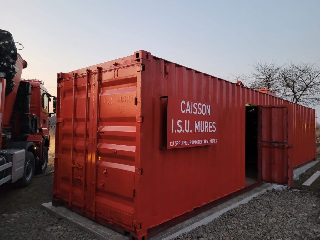 Container „Caisson” achiziționat de primărie pentru ISU Mureș￼