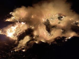 Mega-incendiu la groapa de gunoi din Sighișoara