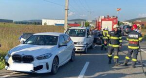 Accident între patru mașini, în Ernei