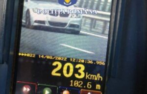 Șofer din Târgu Mureș prins cu o viteză de 203 km/h