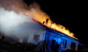 VIDEO: Incendiu la un depozit de lemne din județul Mureș