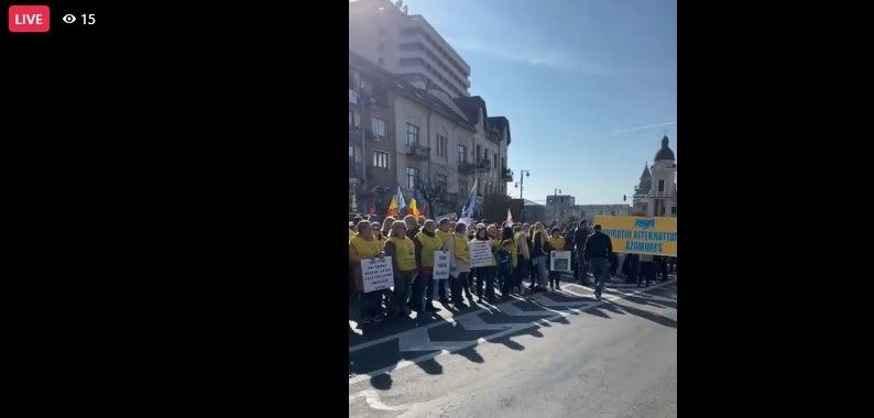 LIVE: Sindicaliști din șase județe, protest de amploare la Târgu Mureș