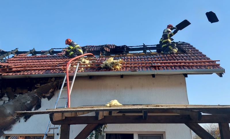 Incendiu la o casă din Sighișoara