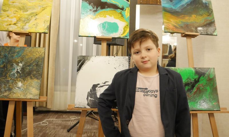 FOTOREPORTAJ. ”Duțu” Ungureanu, micul pictor cu talent mare