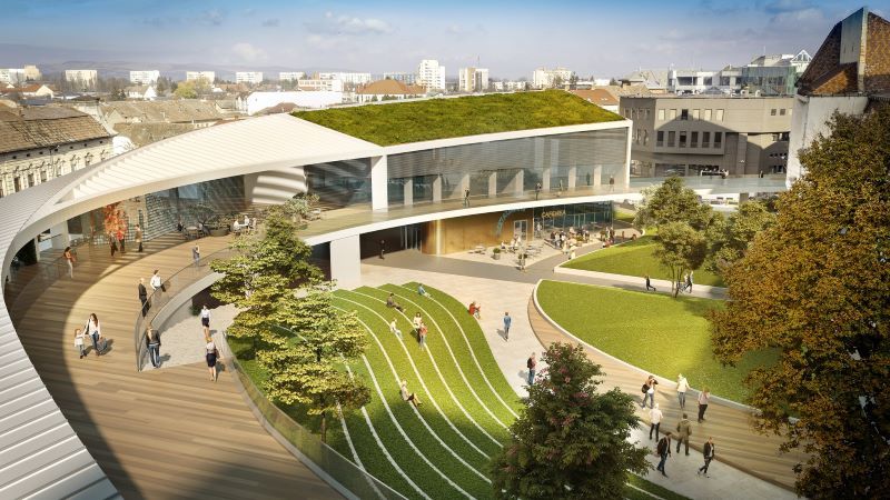 FOTO: Centru de Inovare, parcări subterane și oază de verdeață propuse în centrul Târgu Mureșului
