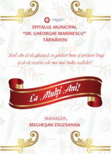 Spitalul“Dr. Gheorghe Marinescu”Târnăveni,vă urează La mulți ani!