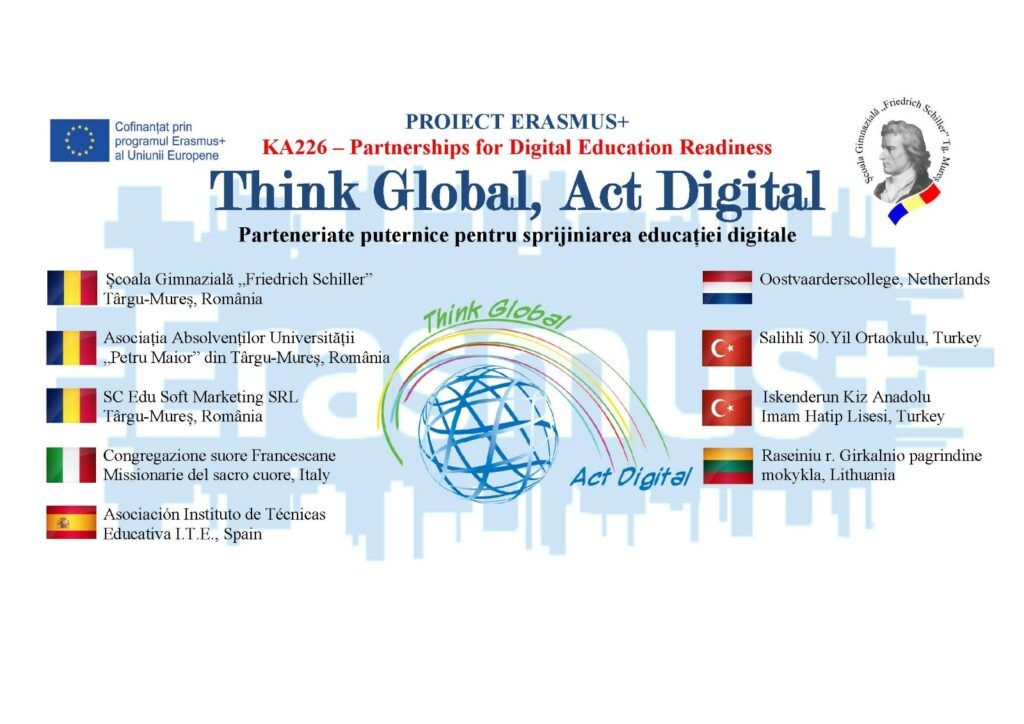 Parteneriat pentru sprijinirea educaţiei digitale Think Global, Act Digital!