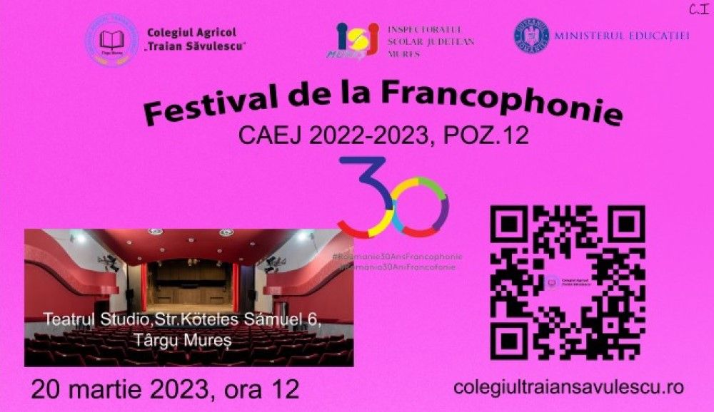Festival al francofoniei, la Târgu Mureș