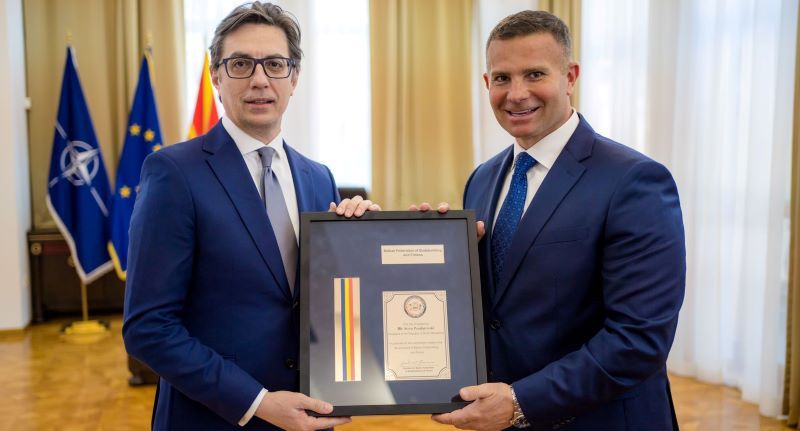 Gabriel Toncean, întâlnire cu președintele Macedoniei de Nord