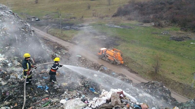 Incendii la groapa de gunoi din Sighișoara