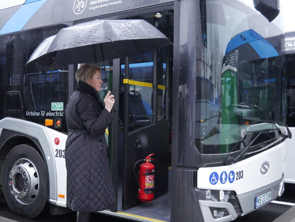 Autobuze electrice puse în mișcare în Târgu Mureș