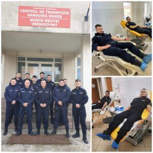20 de jandarmi mureșeni s-au alăturat campaniei „Donează sânge, salvează o viață!”
