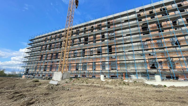 FOTO: Imagini noi de la șantierul Spitalului Oncologic Târgu Mureș