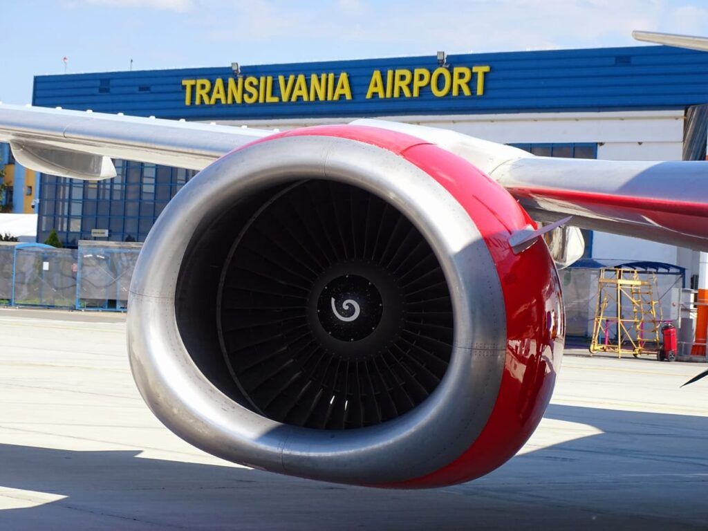 Sens giratoriu în zona Aeroportului Transilvania