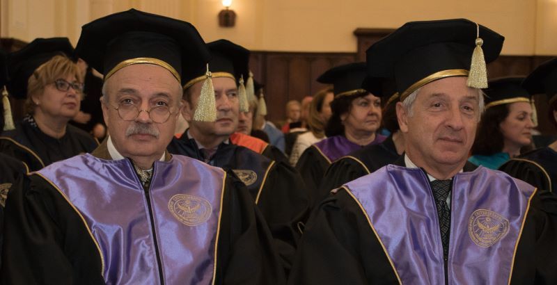 FOTO: Marian Moiceanu și Fabio Pollice, Doctori Honoris Causa ai UMFST ”George Emil Palade”