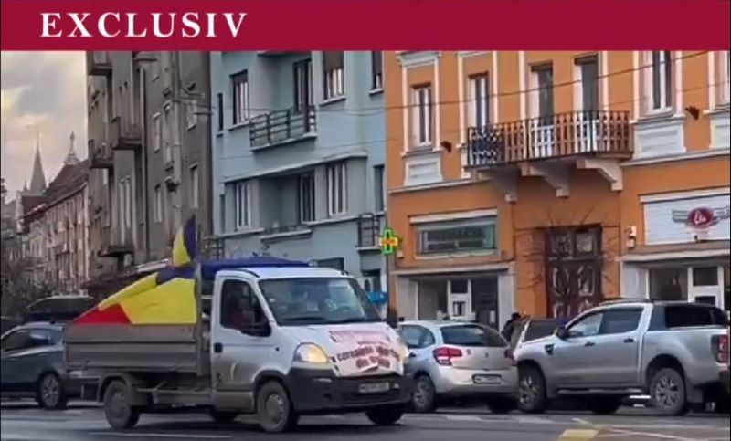 VIDEO: Protest cu mașini personale al fermierilor, în centrul municipiului Târgu Mureș
