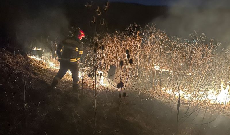 Târgu Mureș: 4 hectare de vegetație afectate de un incendiu