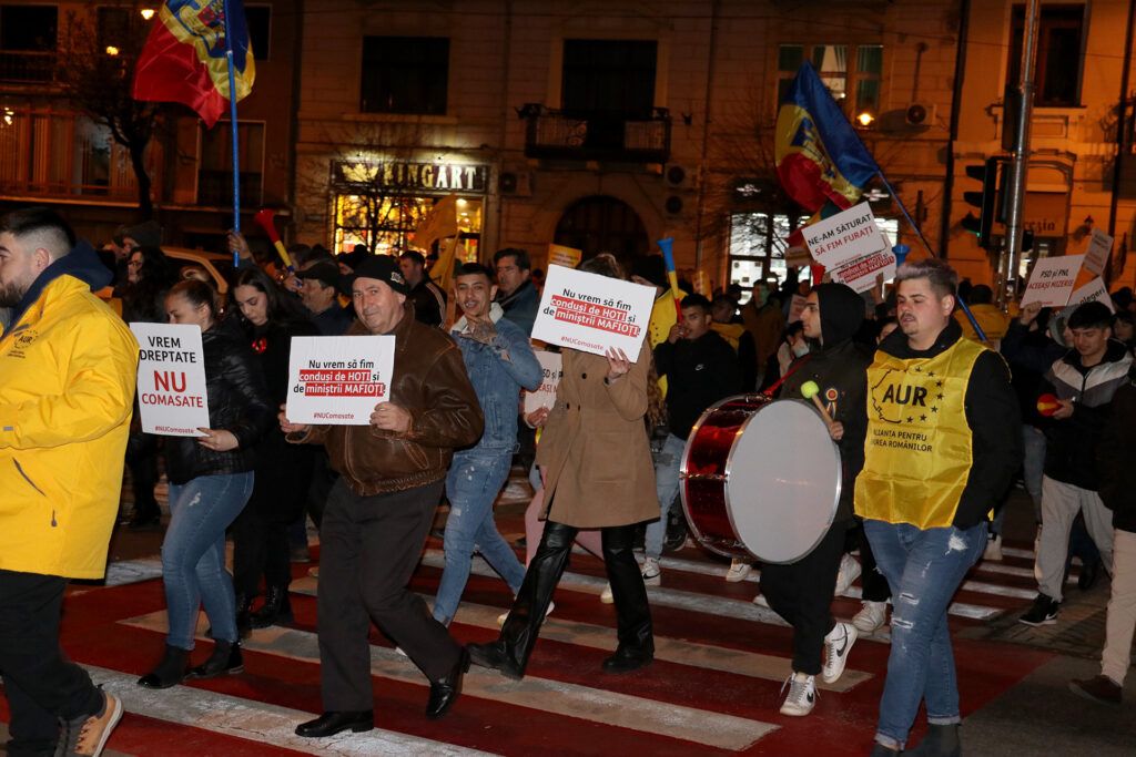 Protest AUR în Târgu Mureș