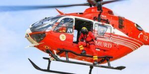 FOTO: Intervenție cu elicopterul SMURD la un accident rutier mortal pe E60, în județul Mureș