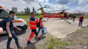 VIDEO: Inimă transportată cu elicopterul la Târgu Mureș, pentru un transplant