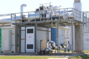 FOTO – AQUASERV: Stație de biogaz pentru producerea energiei electrice, deschisă la Cristești. „Sperăm să ajungem independenți energetic”